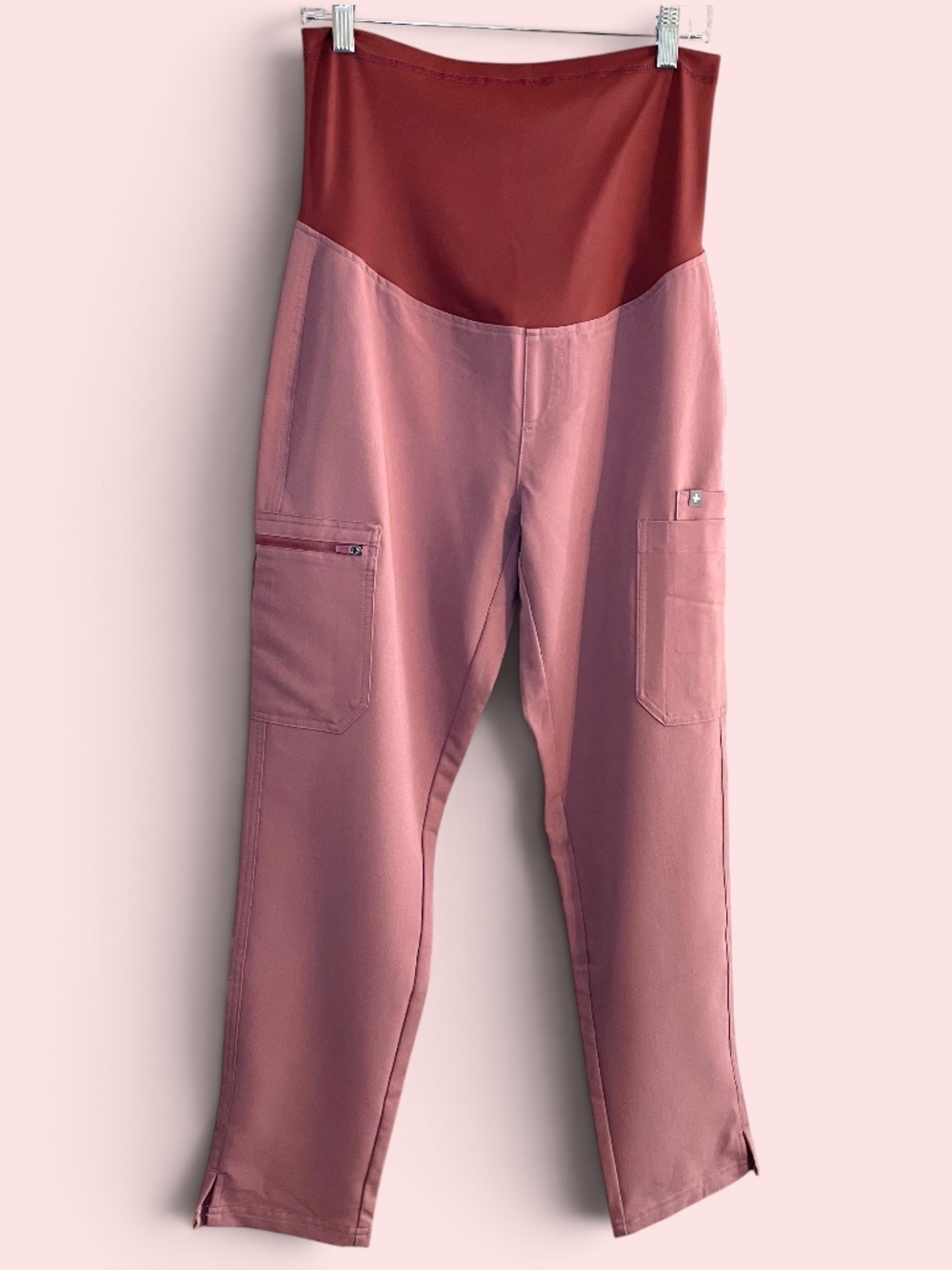 Figs Mauve (PO# 2226) Yola Maternity Scrub Pants Discontinued Size SP NWOT